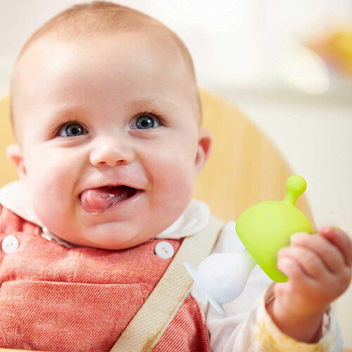 Green Silicone Teething Toys Infant Rattling Teether, Mushroom Teether 1
