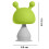 Green Silicone Teething Toys Infant Rattling Teether, Mushroom Teether 3