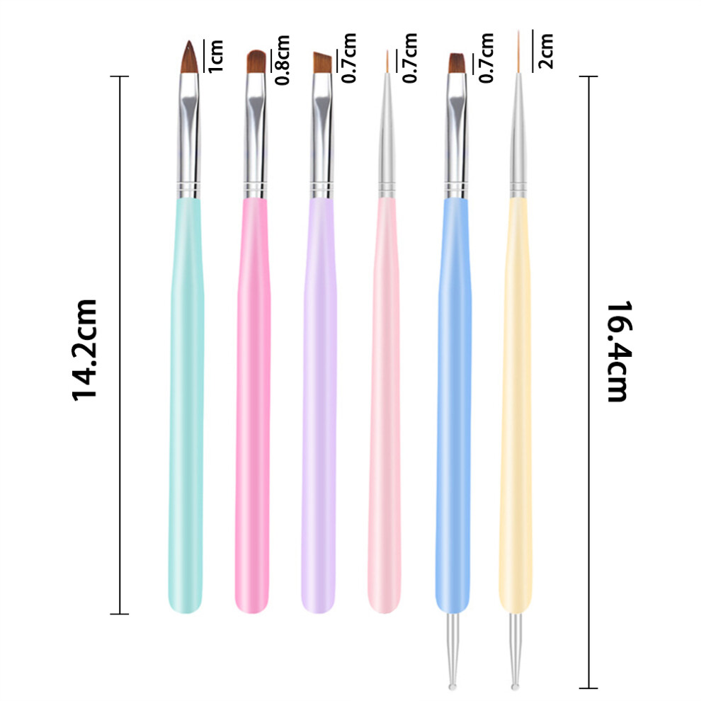 Limbo Nail Art Brushes Acrylic Nail Brush Design Pen Set For Gel Nail Polish Painting