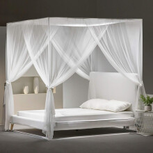 Mosquito net fine mesh large square mosquito net for double bed and single bed 190x210x240cm