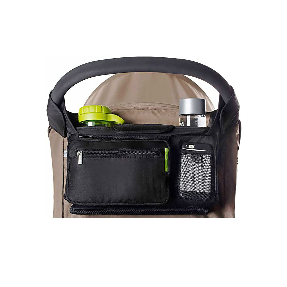 Universal Stroller Organizer With 2 Insulated Cup Holders, Stroller Accessories, For Carrying Diaper Limbo