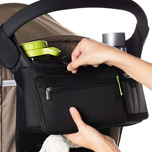 Universal Stroller Organizer with 2 Insulated Cup Holders,  Stroller Accessories, for Carrying Diaper 1