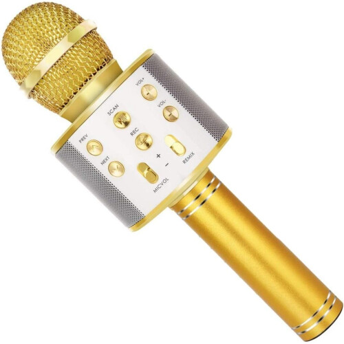 Wireless Bluetooth Karaoke Mic with Speaker,Gift Singing Toy for Kid
