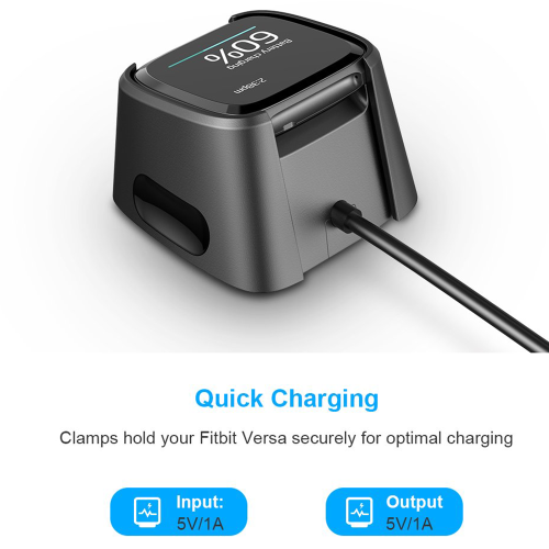 Charging Cable Compatible With Versa Lite Charger, Replacement Usb Adapter Cable For Fitbit Versa Smartwatch 2