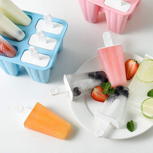 6 cavity Popsicle Molds, Silicone Ice Molds, Popsicle Mold, Easy Release 2