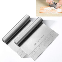2 Pcs Dough scraper/cutter/chopper Mirror polished stainless steel