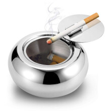 Stainless steel ashtray, modern design, easy to clean, easy to carry, suitable for outdoor or indoor use