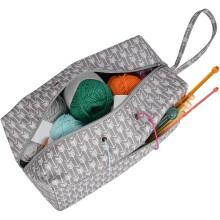 Yarn Storage Bag, 11.8" Knitting Needle Holder Yarn Body Crochet Hooks Projects Yarn Storage Organizer
