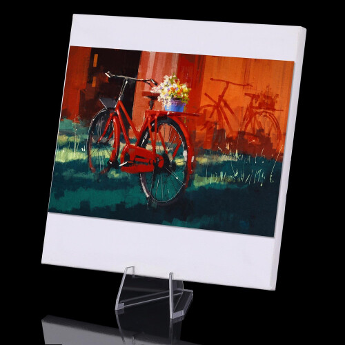 12-pack mini clear acrylic easel Stand coin display easel 2