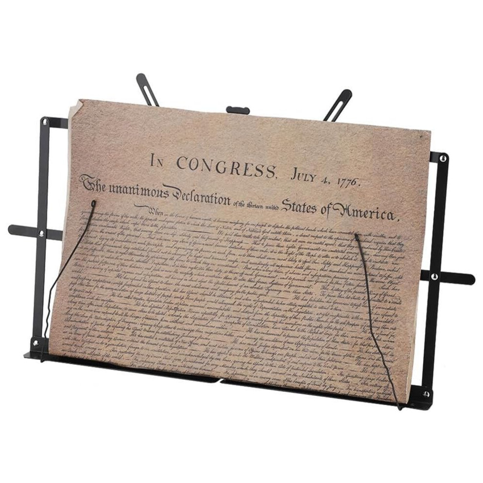 Folding music stand, collapsible music stand with rubber feet, collapsible with waterproof bag