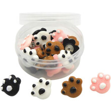 Pins for Cork Boards, 25 Paw Print Thumbtacks with Storage Box, Decorative Thumbtacks