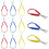 Pack of 9 Colorful Loop Scissors, Self Opening Mini Round Elastic Scissors, 1