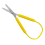 Pack of 9 Colorful Loop Scissors, Self Opening Mini Round Elastic Scissors, 5