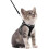 Cat Harness with Leash, Breathable Kitten Harness with Reflective Strips Adjustable Black Vest 1