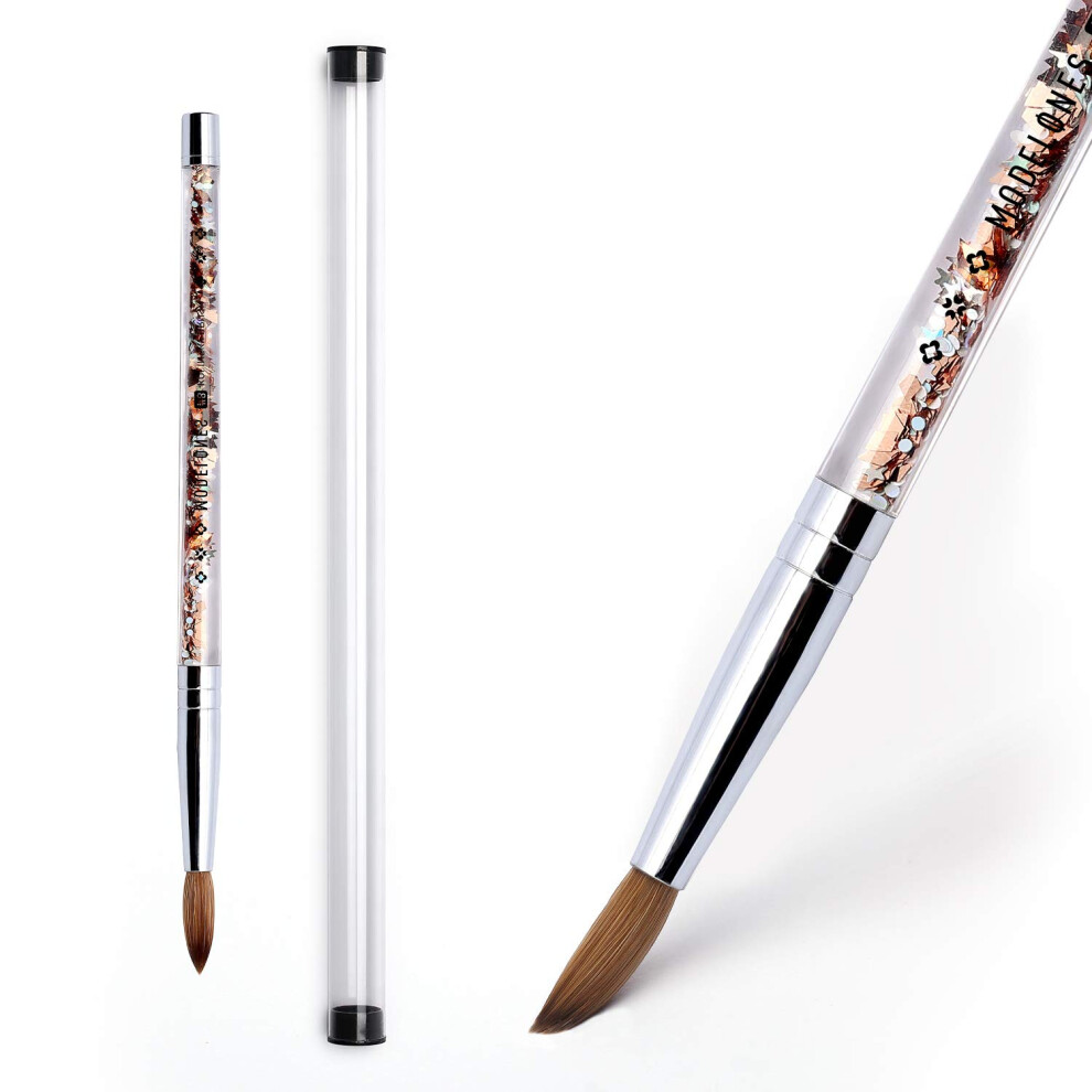 Limbo Acrylic Nail Brush For Acrylic Powder Manicure Pedicure,Nail Art Brush With Liquid Glitter Handle