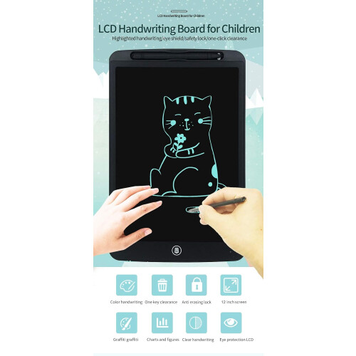 12 Inch LCD Writing Board, Electronic Writing Board Portable Digital Drawing Board 2