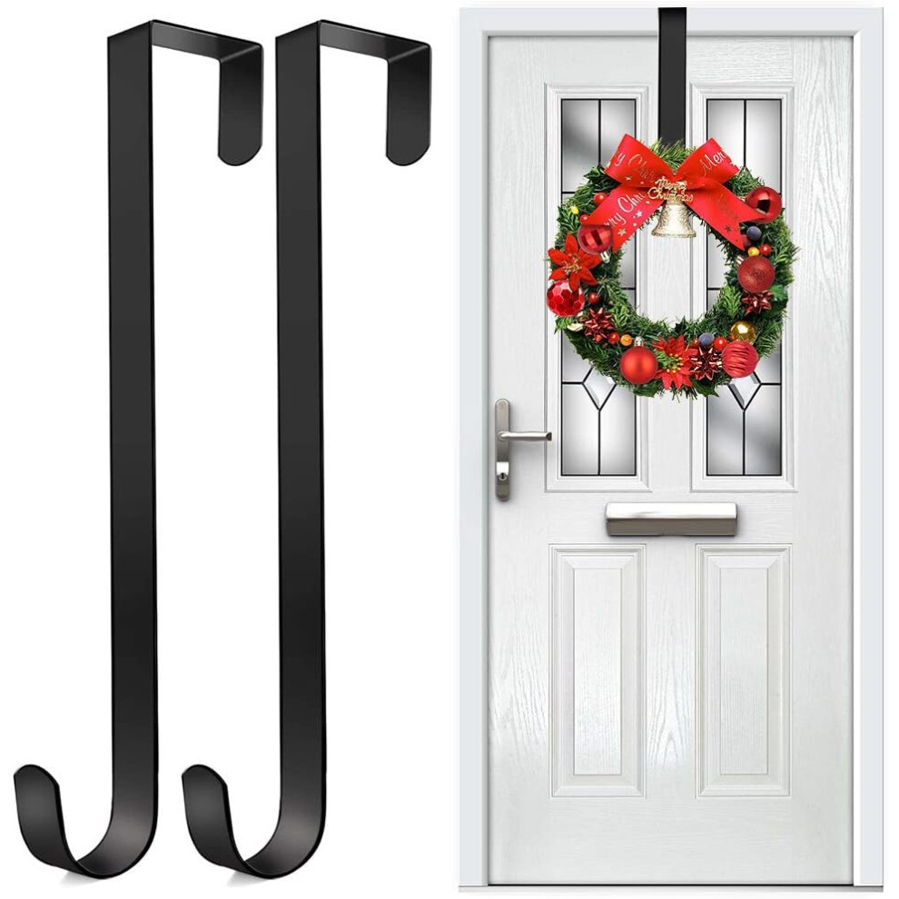 Limbo Wreath Hanger Door Hook For Christmas Door, 2Pcs Metal Wreath Holder, Christmas Wreath Hook Above The Door Hook Holder