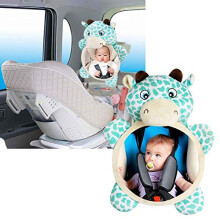 Cute Baby Mirror for Car View Infant in Rear Facing Car Seat Mirrors Baby-in-Sight Watch Infant in Back Seat