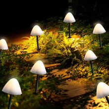 Outdoor Solar Garden Lights, 3m 12 LED Mini Solar Mushroom Light Outdoor Waterproof Cute Mushroom Shaped