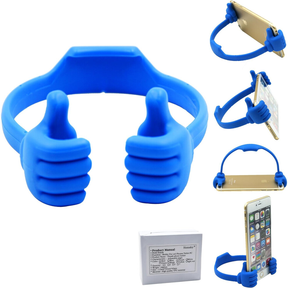 Phone Stand Desktop Smartphone Stand Creative Stand Thumb Phone Standblue 6228927263245
