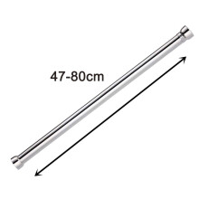 Extendable clothes rail wardrobe clothes rail stainless steel pull rod wardrobe tube (47-81cm)
