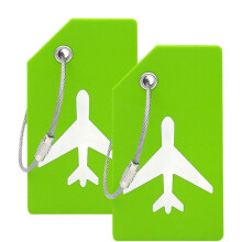 2pcs Silicone luggage tags with ID are great for quickly discovering luggage