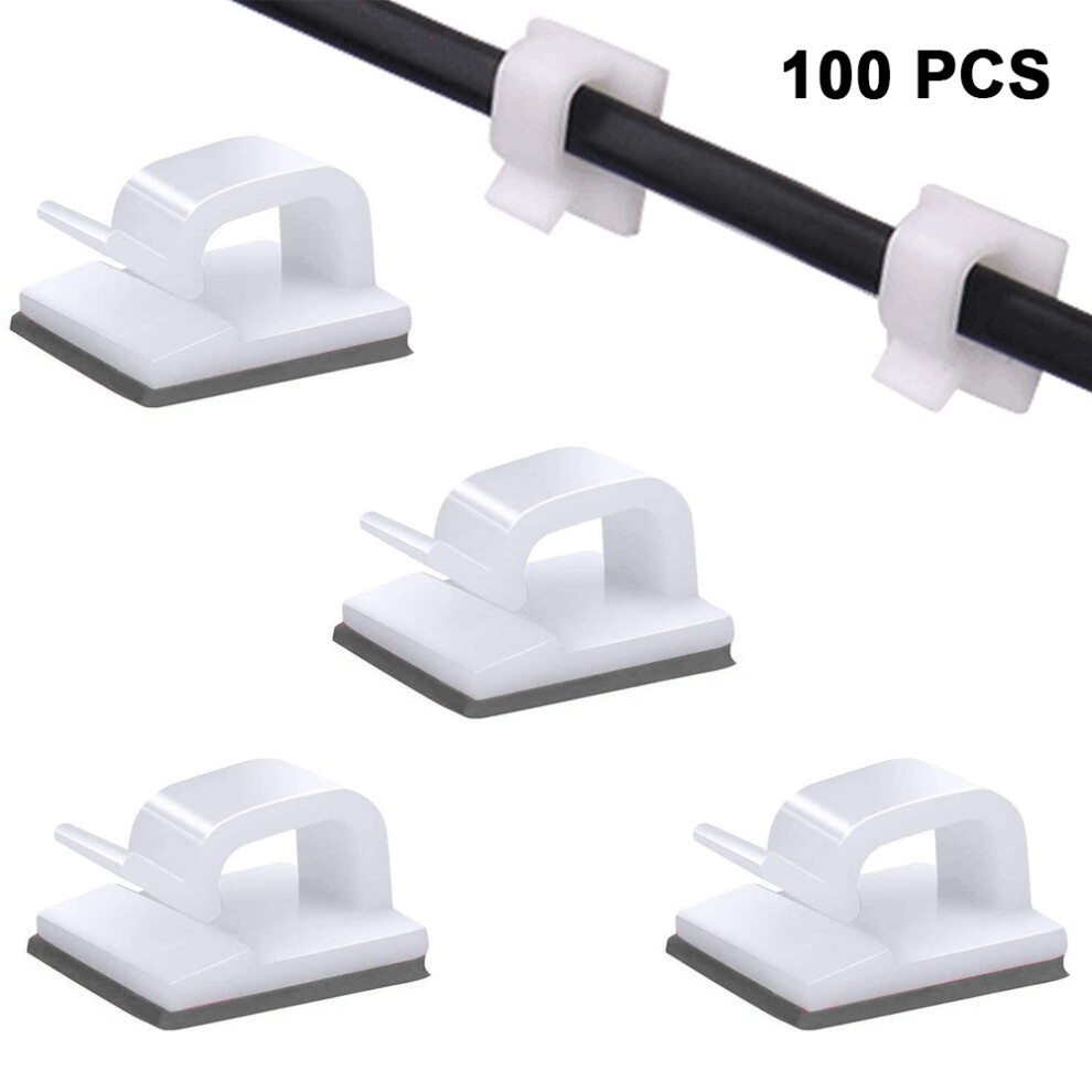 100Pcs Adjustable Cable Management Clips Self Adhesive Cable Organizer Sticky Wire Clips 6228927265058