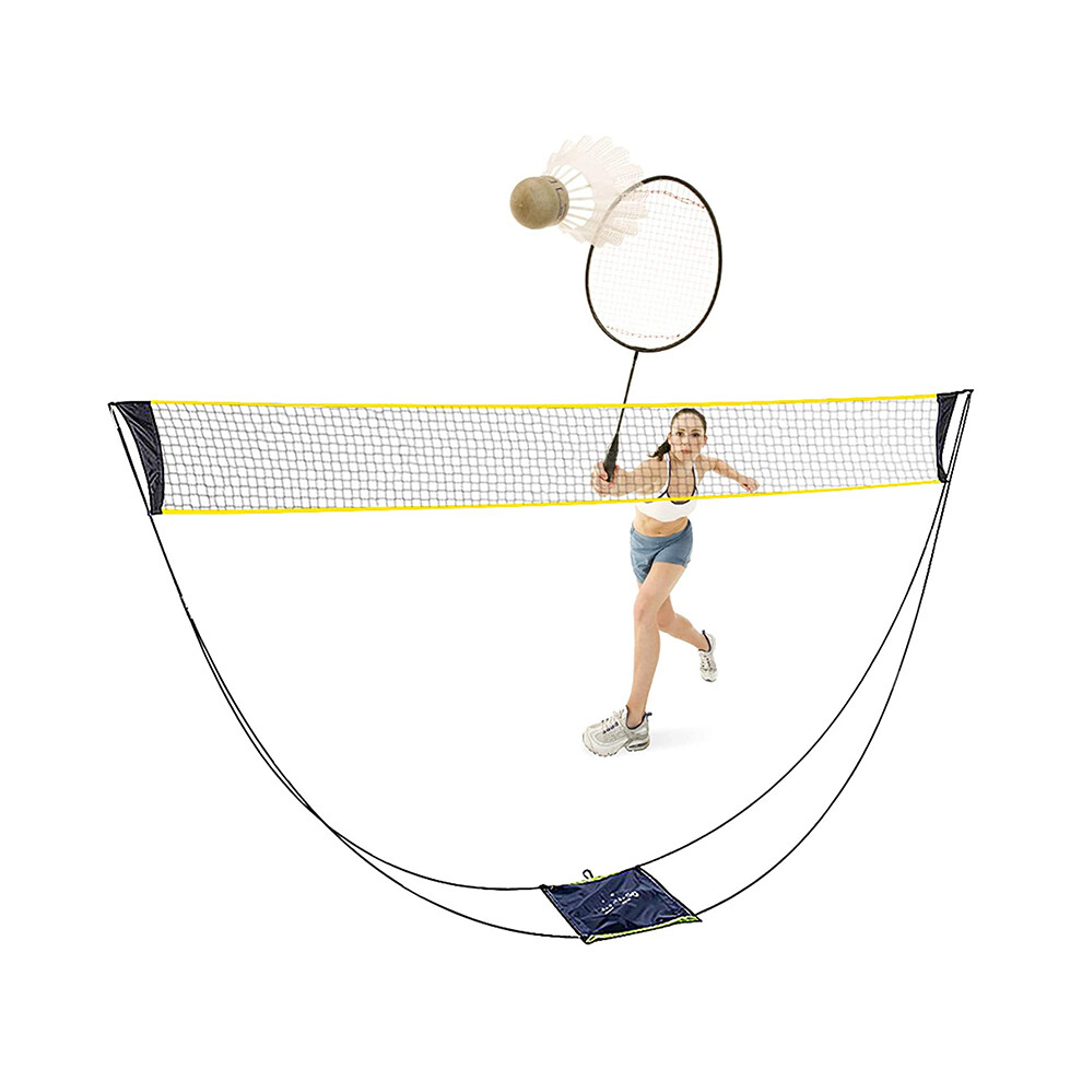 Portable badminton net set with stand carry bag, volleyball net for outdoor indoor beach sports