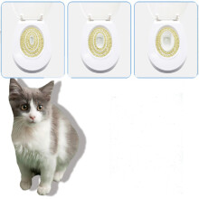 Cat toilet seat toilet training system litter box toilet seat training system to get your cat used to the toilet