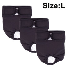 3 Pack Reusable Washable Dog Diaper Super Absorbent Dog Sanitary Pants Sanitary Nappies - Style 3 Large Size