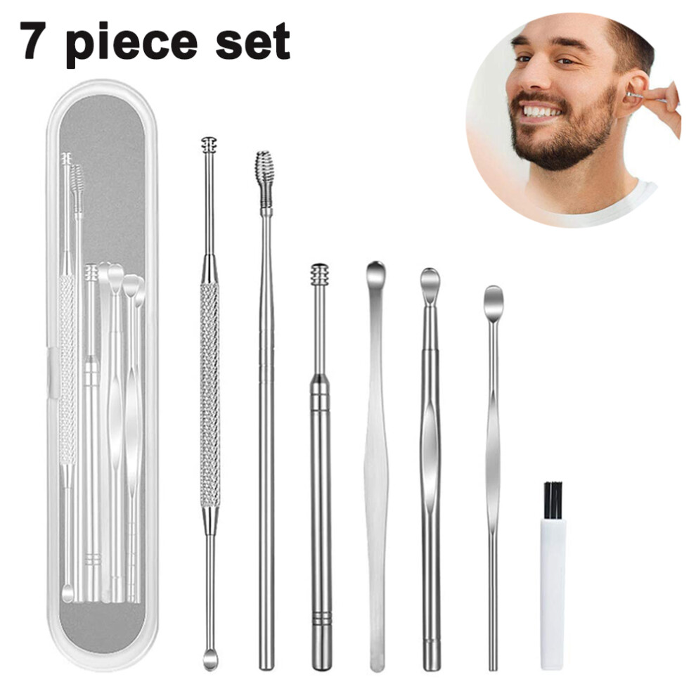 Limbo 7Pcs Ear Plugs Earwax Removal Kit Ear Cleaning Tool Kit Ear Scraper Earwax Removal Tool