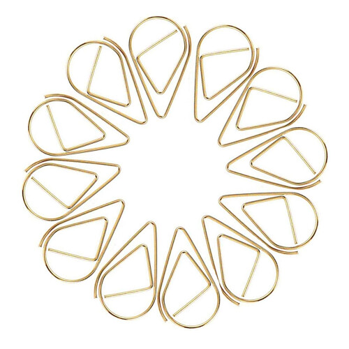 100 Paper Clips, Durable And Rust Resistant Paper ClipsGold