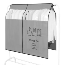 Dust Hanger Cover Expandable Hanging Wardrobe Cover Shoulder Dust CoverGrey