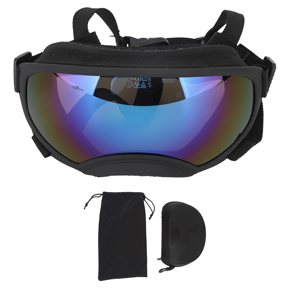 (Blue) Large Dog Sunglasses Uv Protection Windproof Anti Fog Adjustable Dog Goggles For Outdoor Dogs Eye Safety Blue