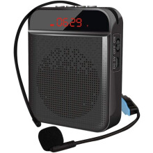 Portable Voice Amplifier Blutooth Bandband Voice Amplifier Rechargeable Speaker with Personal Mic - Black
