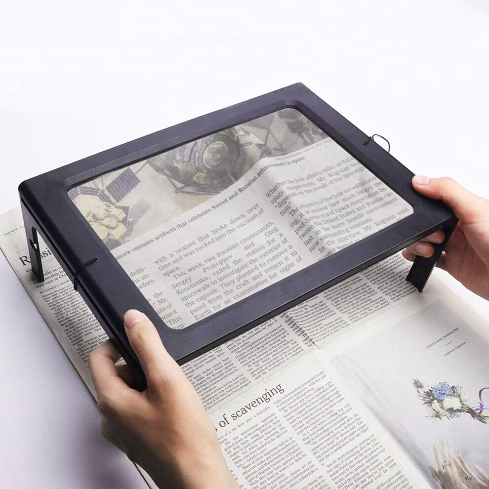Limbo Reading Magnifier, Full Page Magnifier A4 Rectangular Magnifier, 2.5X Reading Magnifier