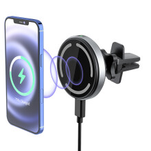 Magnetic Wireless Phone Mount Car Vent Clip Charger Magsafe Car Mount Compatible With Iphone