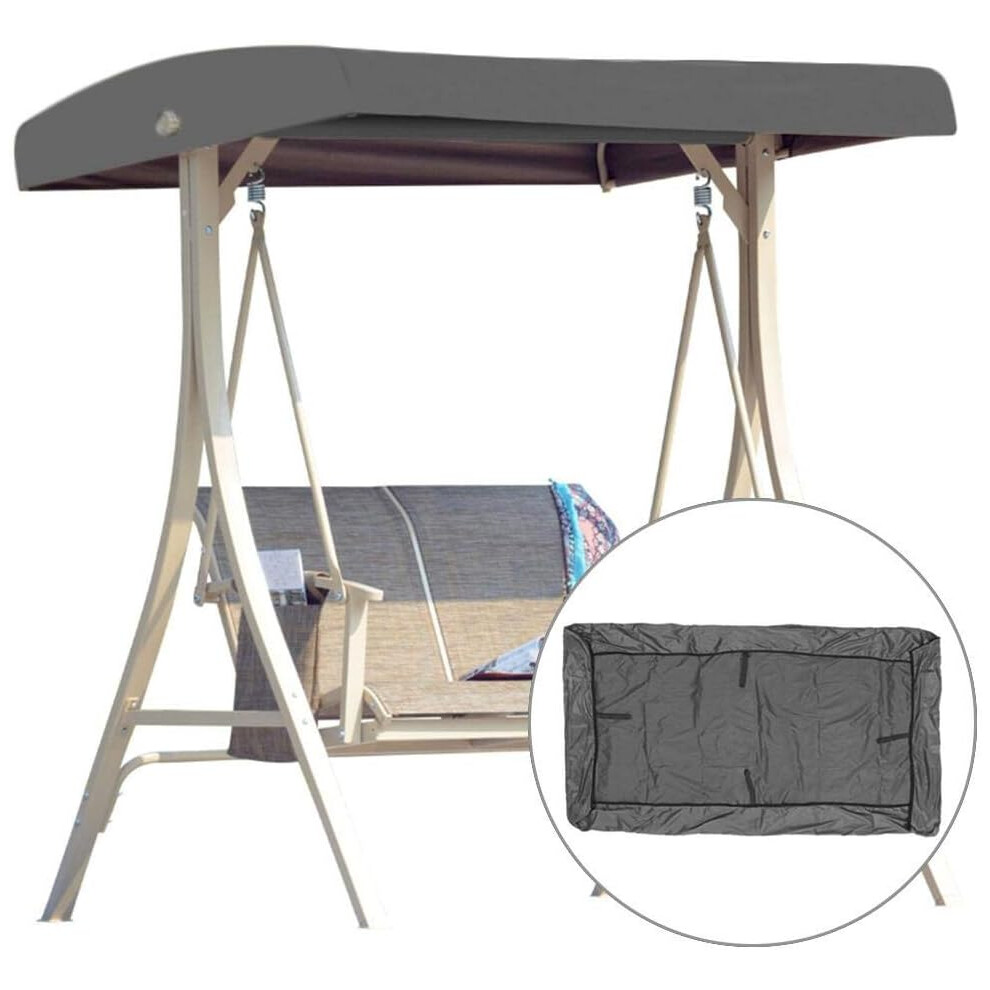 Limbo Replacement Universal Swing Roof Canopy For 2-3 Seat Porch Swing - Grey, 191X120 Cm