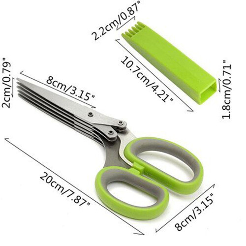 Herb Scissors Multipurpose Mincing Shear 5Blades 2
