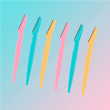 60Pcs Eyebrow Razors Multipurpose Exfoliating Tool,3 Colors