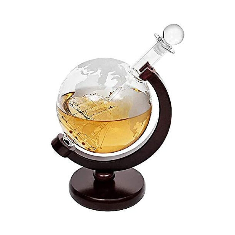 Handcrafted Glass Sailing Ship Whiskey Decanter Alcohol Decanter 