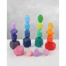 Balancing Stones Wooden Stacking Toy, 20 Piece Montessori Wooden Toys