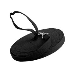9m Cotton Web Dog Training Lead, Black