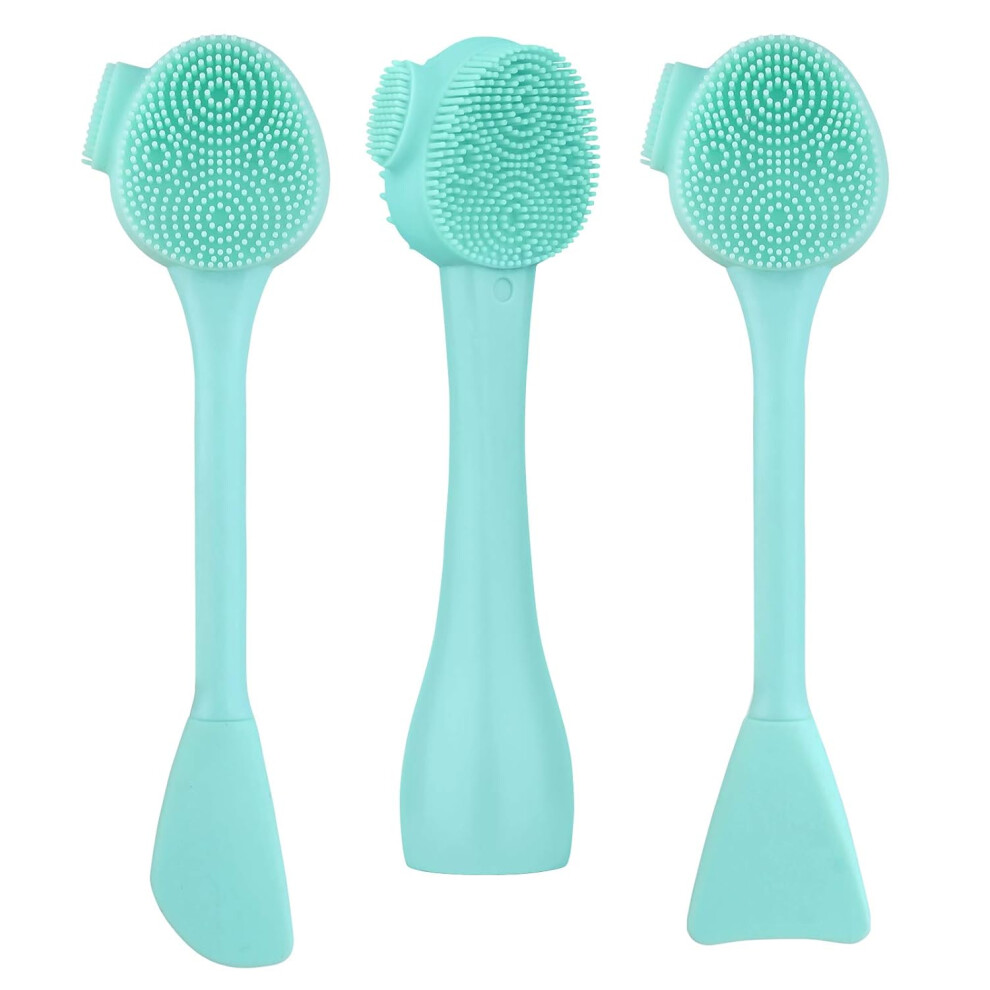 Limbo Silicone Facial Cleansing Brush Face Scrubber And Cleanser, Double-Ended Silicone Face Mask, 3 Pack