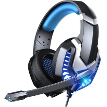 Gaming Headset, Over Ear Gaming Headphones With Mic And Led Light, Noise Cancelling Usb Headset