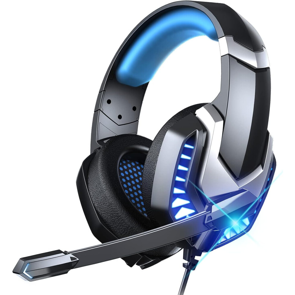 Gaming Headset, Over Ear Gaming Headphones With Mic And Led Light, Noise Cancelling Usb Headset-image-OPC-PDP5NHD-NEW