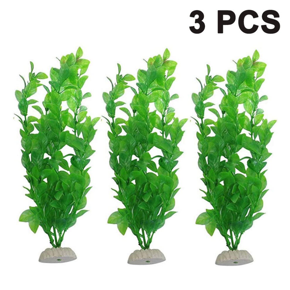 3 Pack Large Aquarium Plants Artificial Plastic Fish Tank Plants Tall Aquarium Accessories