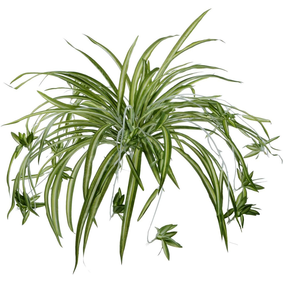 2Pack Artificial Flowers Spider Plants Fake Silk Plant Faux Greenery Artificial Plants (Hanging Basket Not Included)