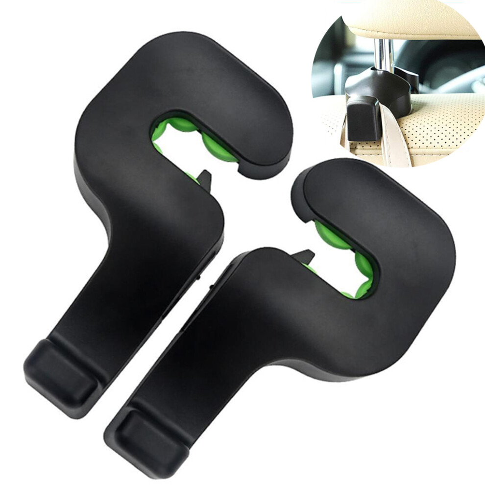 2-Pack Car Seat Hooks with Phone Holder, Handbag Multifunctional Car Storage Hooks, Black-image-OPC-PDP5NV2-NEW