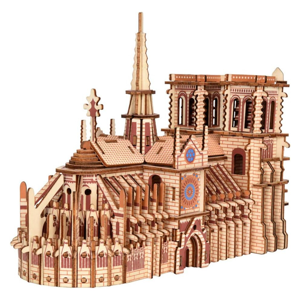 3D Adult Puzzle Movable Notre Dame Cathedral Model Kit Large Challenge French Cathedral Brain Teaser Building Puzzle-image-OPC-PDP5NTX-NEW
